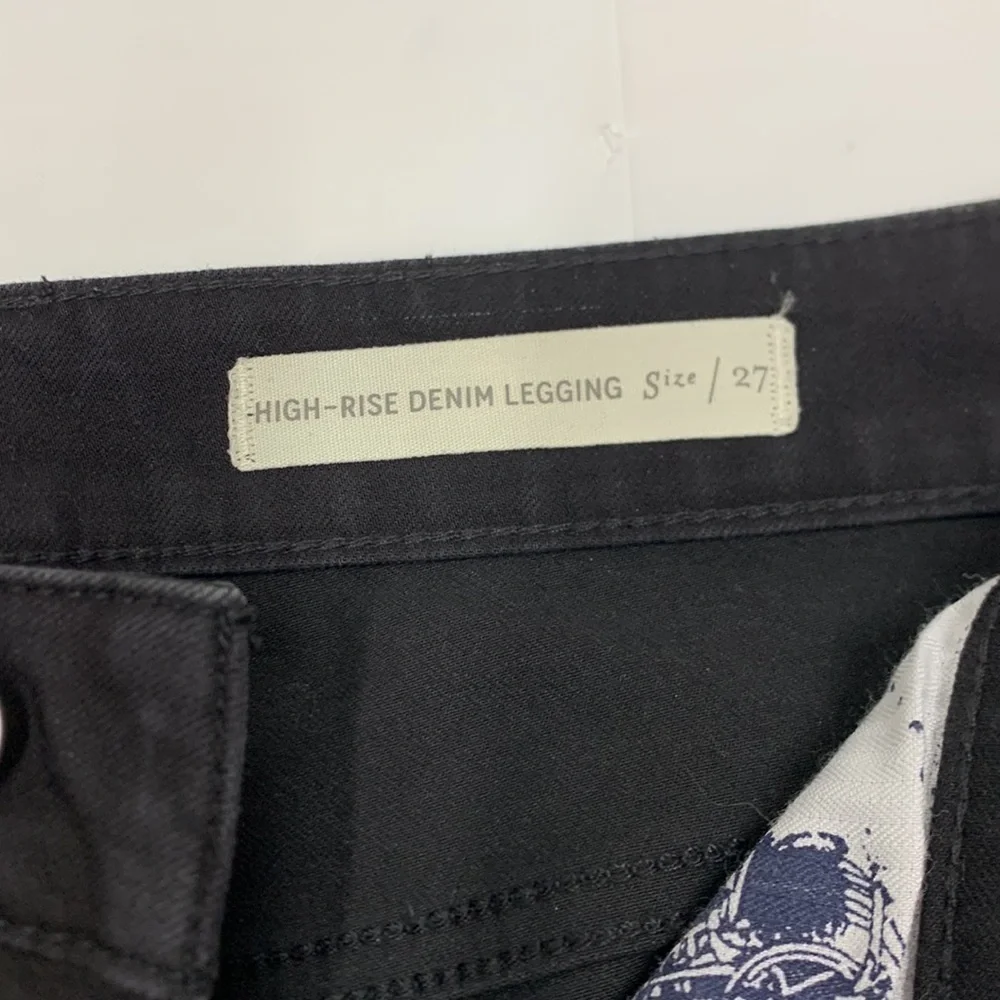 Women Pilcro And the Letterpress Black High-Rise Denim Leggings Size 27 - Picture 7 of 12